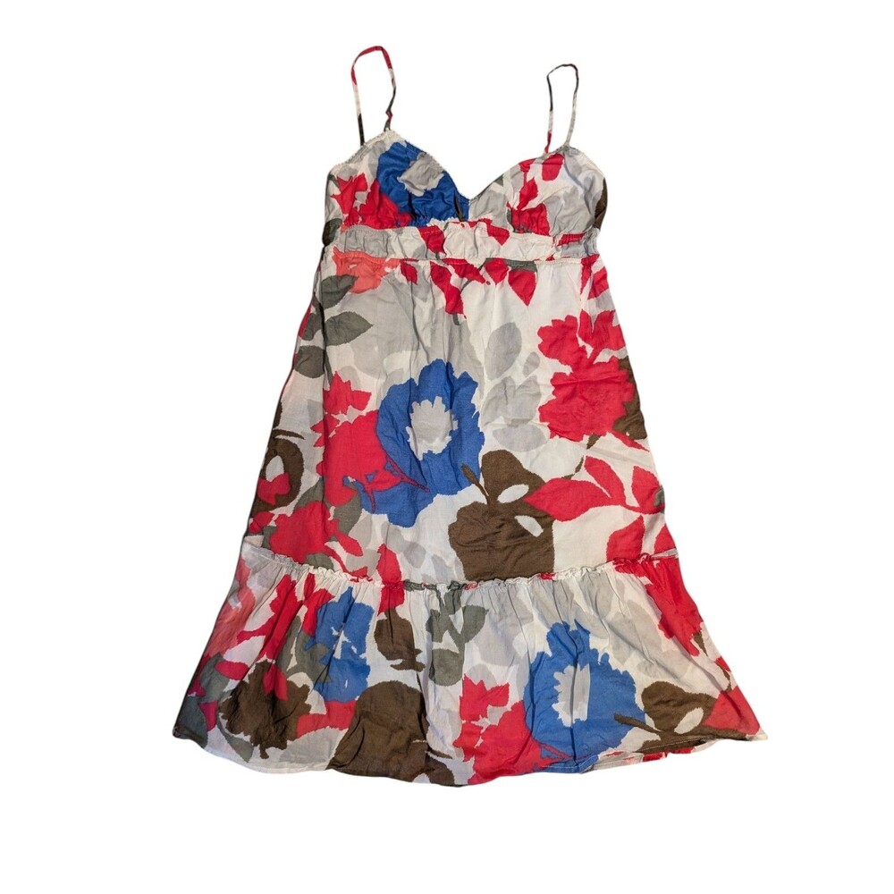 Vintage y2k American Eagle Womens Floral Dress Sz 4 Spaghetti Strap Lined